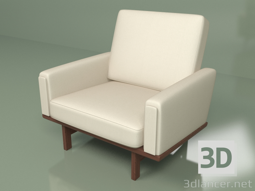 3d model Sillón Eisenhower 1 (beige) - vista previa