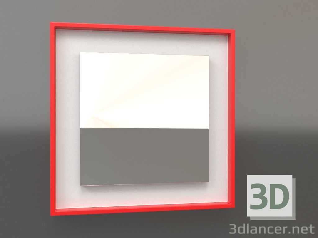 3d model Espejo ZL 18 (400x400, naranja luminoso, blanco) - vista previa