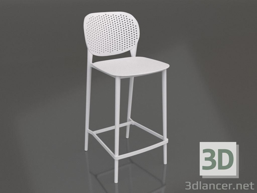 modèle 3D Tabouret de bar PONGO (303-APP1 blanc) - preview