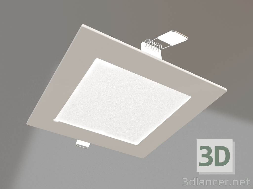 Modelo 3d Lâmpada DL-93x93M-5W Branco Diurno - preview