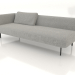 3d model End sofa module 225 left (option 2) - preview