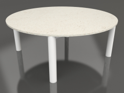 Table basse D 90 (Blanc, DEKTON Danae)