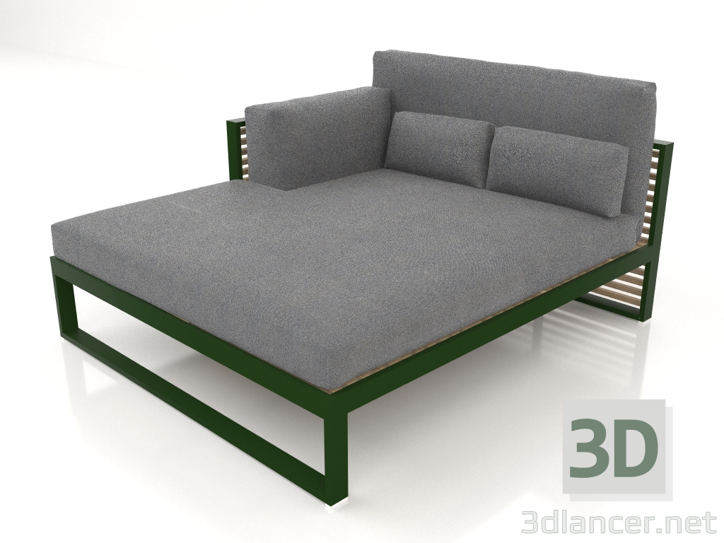 Modelo 3d Sofá modular XL, seção 2 esquerda, encosto alto (verde garrafa) - preview