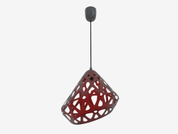 Lampe pendante (rouge drk fil noir foncé)