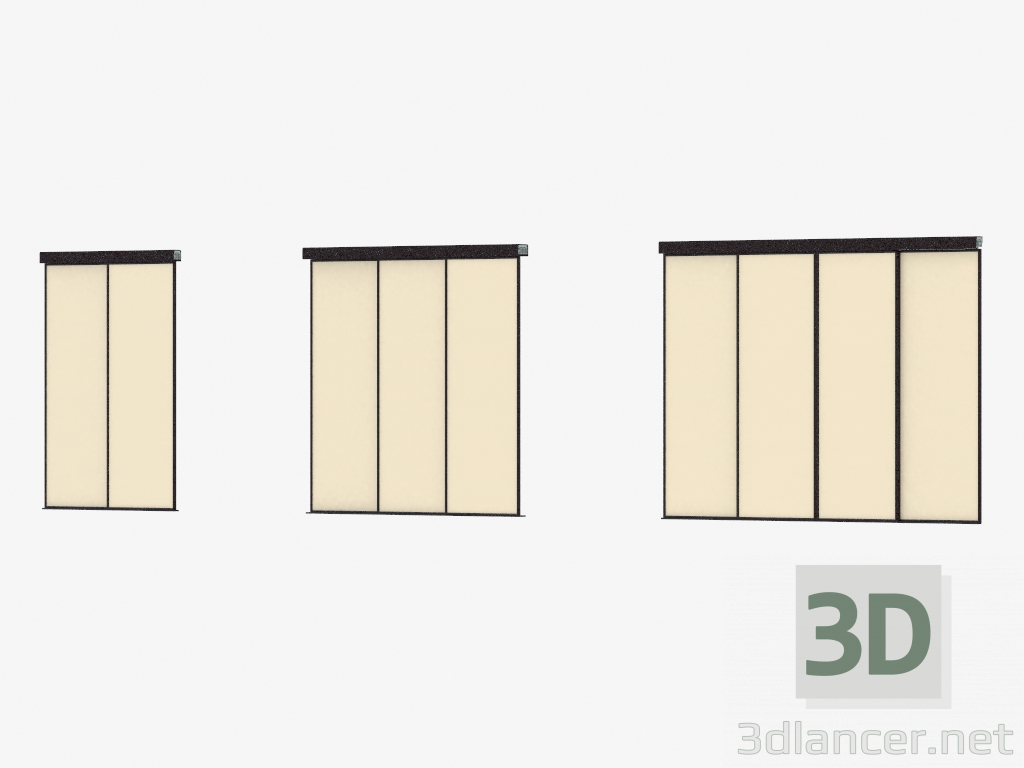 Modelo 3d Partição Interroom de A6 (areia marrom escuro) - preview