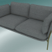 3d model Sofa Sofa (LN2, 84x168 H 75cm, Bronzed legs, Hot Madison 724) - preview