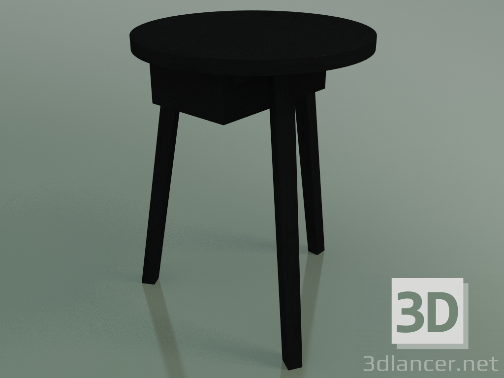 Modelo 3d Mesa de apoio com gaveta (45, preto) - preview