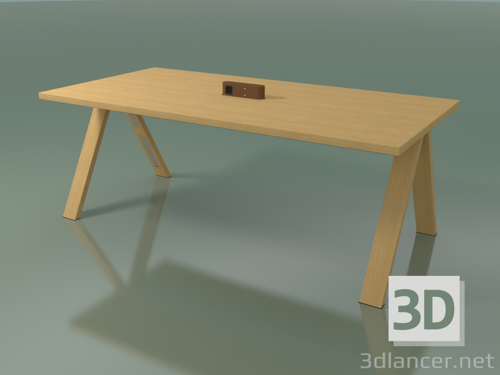 3D Modell Tisch mit Büroarbeitsplatte 5033 (H 74 - 200 x 98 cm, natürliche Eiche, Zusammensetzung 2) - Vorschau