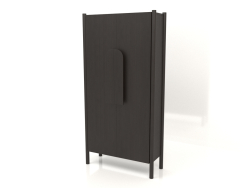 Armoire à poignées courtes W 01 (800x300x1600, bois brun foncé)