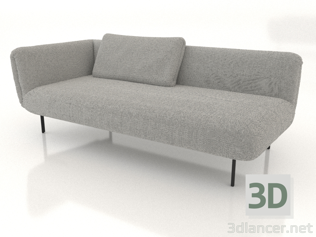 3d model Sofa module end 190 left (option 2) - preview