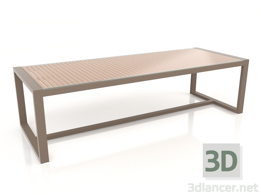 3d model Mesa de comedor con tapa de cristal 268 (Bronce) - vista previa