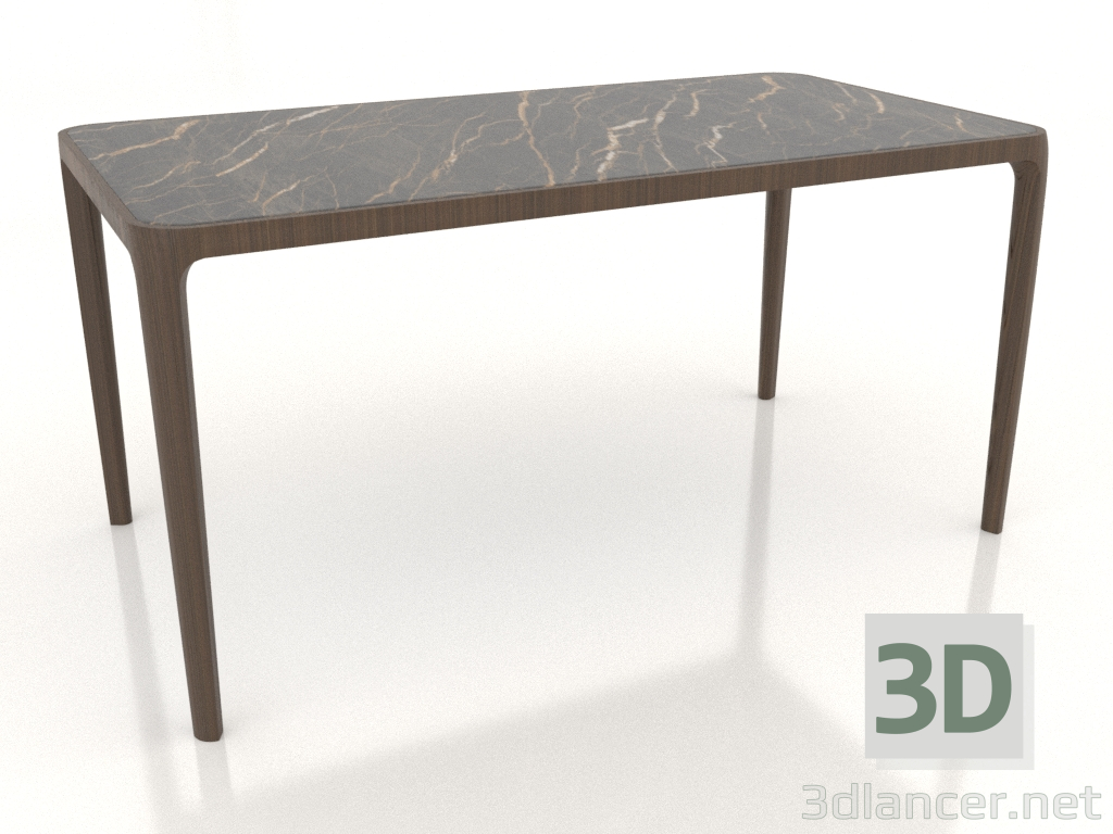 modello 3D Tavolo Casauri in gres porcellanato 1500x800 mm (Noce scuro, opzione 2) - anteprima