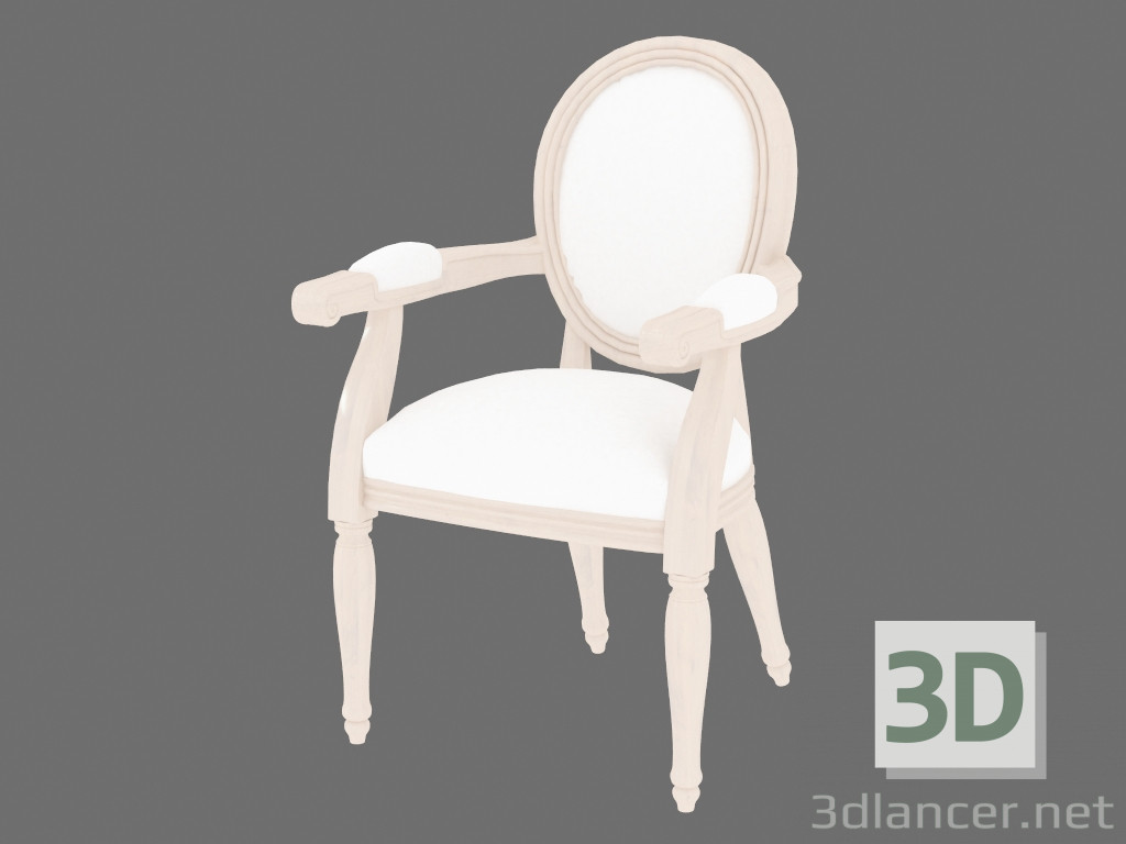 3d model Sillón de algodón Louis - vista previa