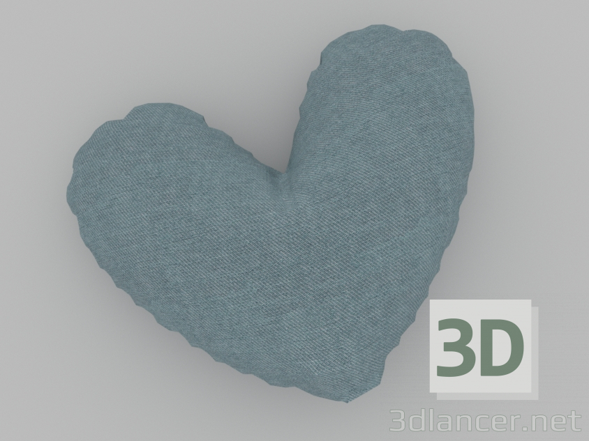 modello 3D Cuscino "Cuore" - anteprima