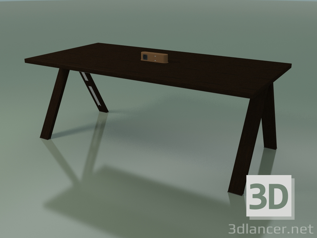 3d model Table with office worktop 5033 (H 74 - 200 x 98 cm, wenge, composition 2) - preview