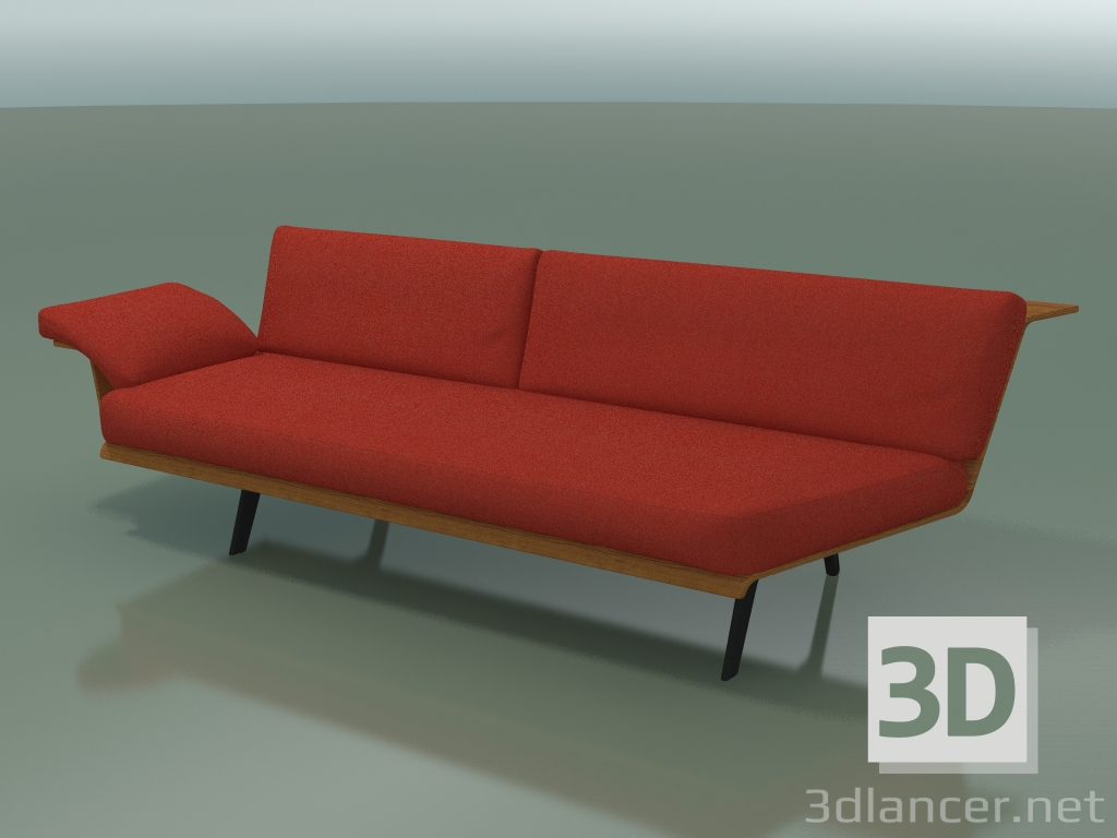 3d модель Модуль угловой двухместный Lounge 4413 (135° левый, Teak effect) – превью