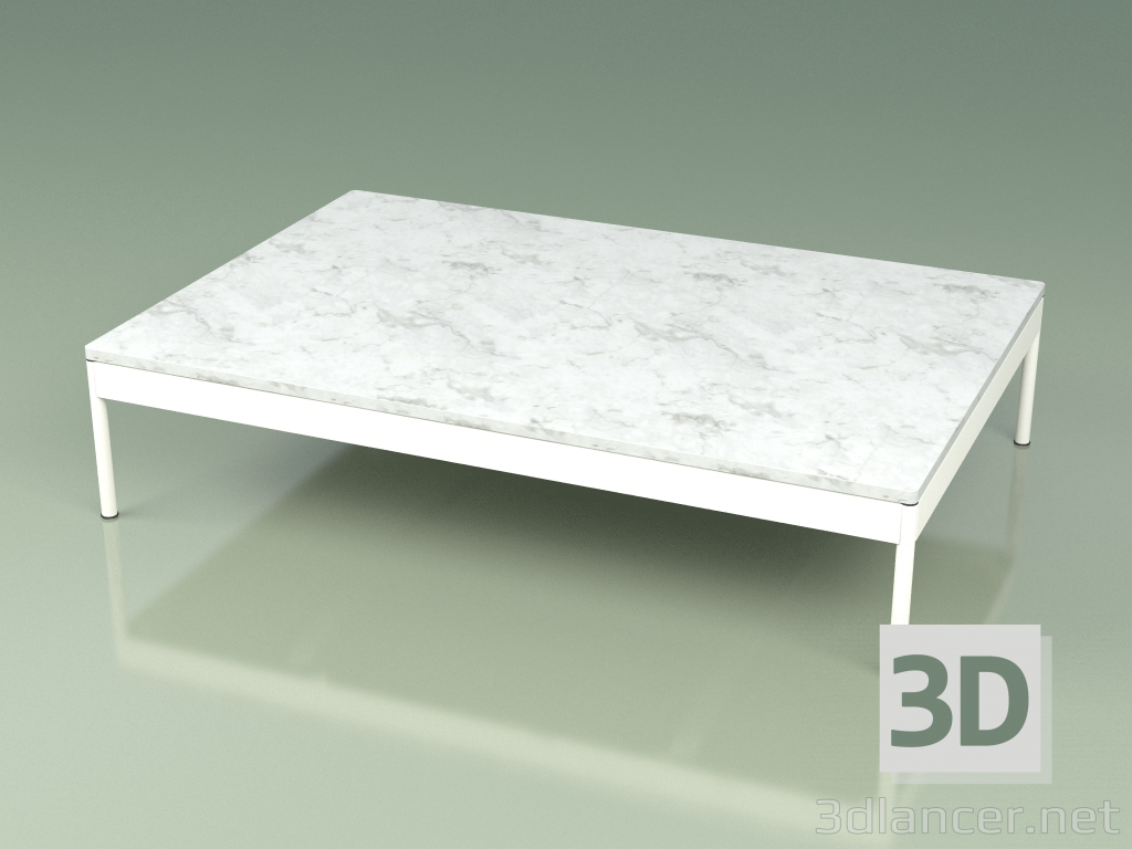 3d модель Стол журнальный 355 (Metal Milk, Carrara Marble) – превью