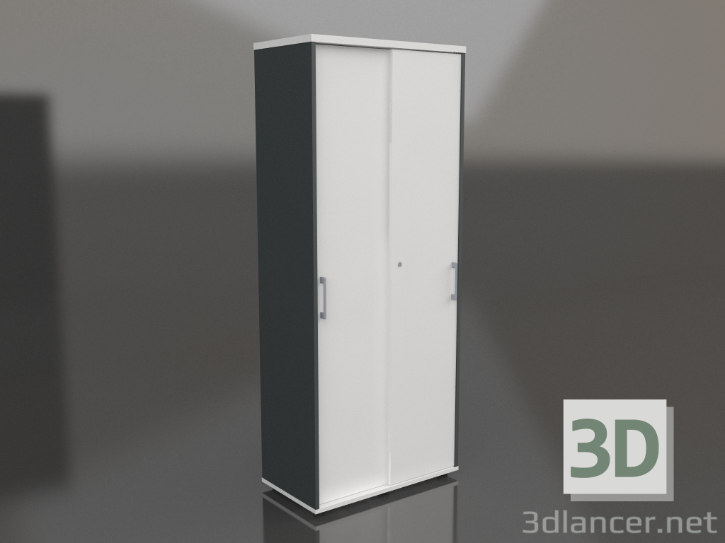 3d model Armario con puertas correderas Standard MEA5P04 (800x432x1945) - vista previa