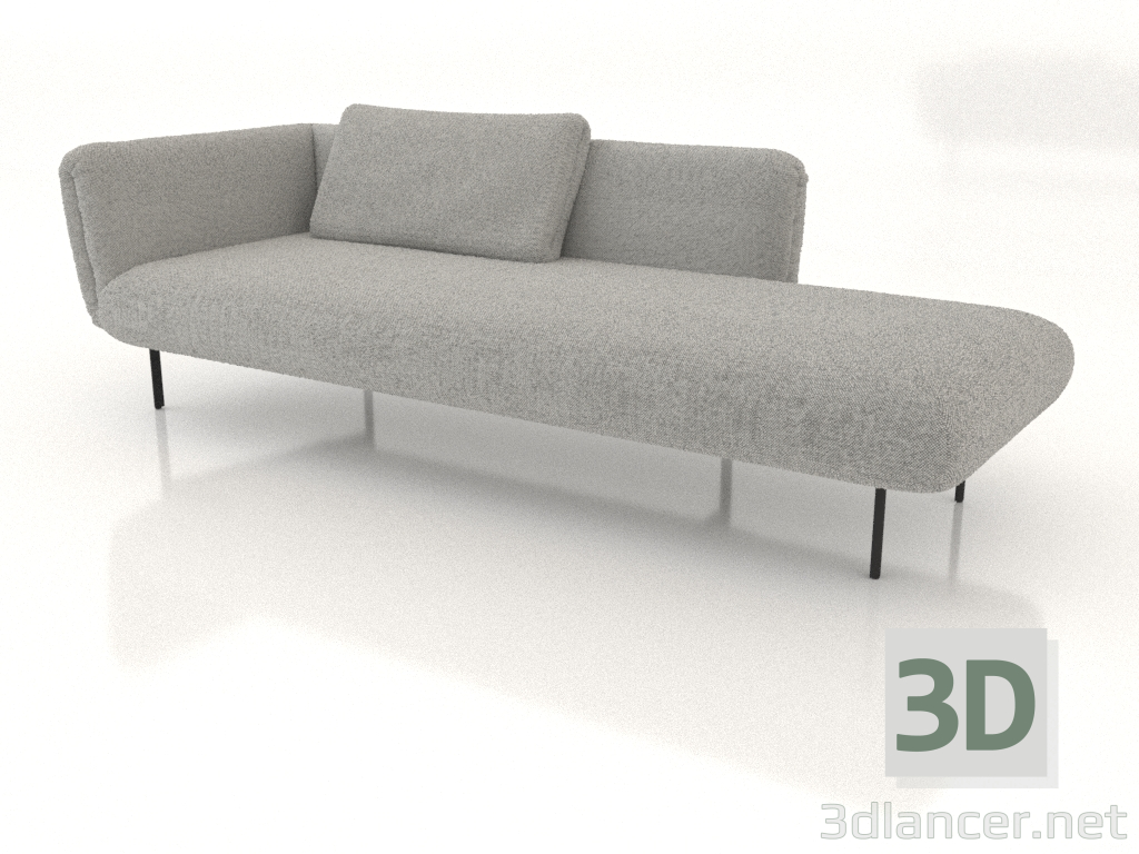 3d model Chaise longue 225 left (option 2) - preview