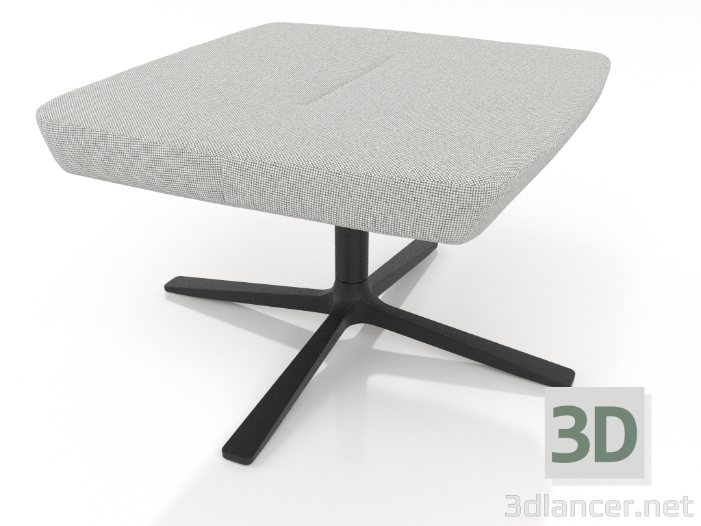 3d model Puf con base de metal - vista previa