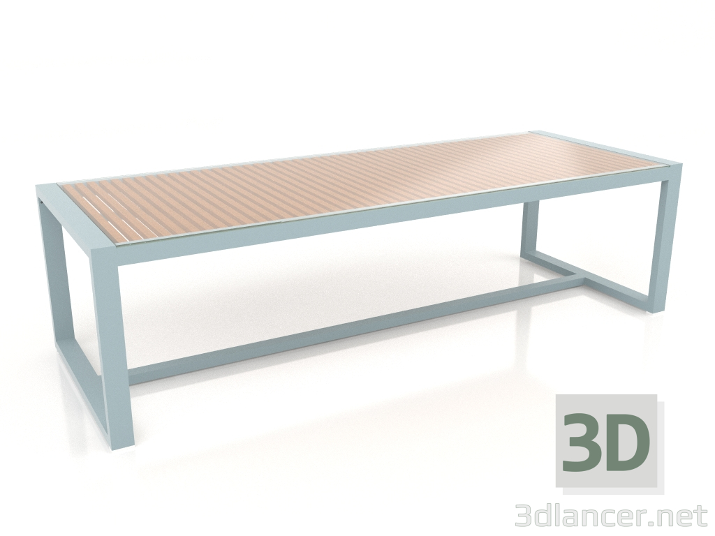 modèle 3D Table à manger avec plateau en verre 268 (Bleu gris) - preview