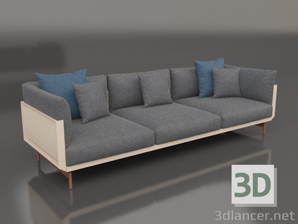 3D Modell 3-Sitzer-Sofa (Sand) - Vorschau