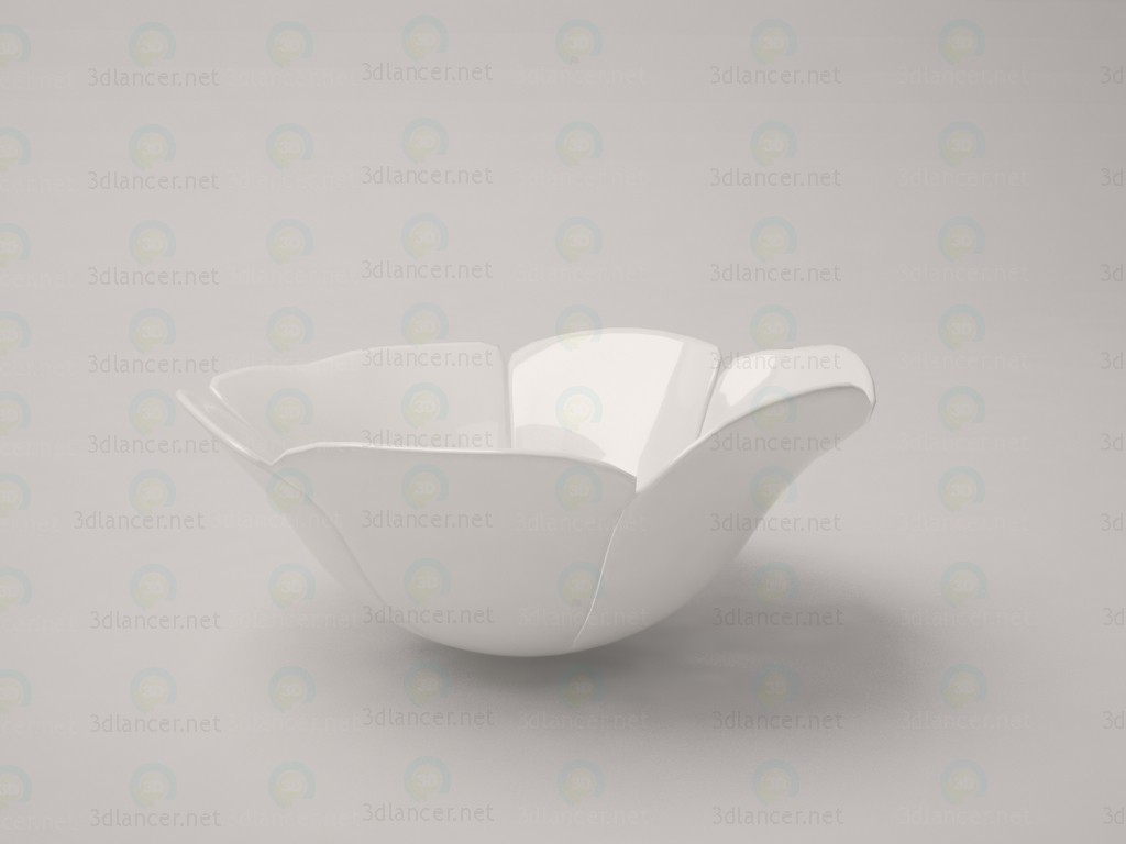 3d model flower cabbage bowl - preview