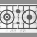 3D Modell Einbau-Gasherd (Kochfeld) PCI815B91A - Vorschau