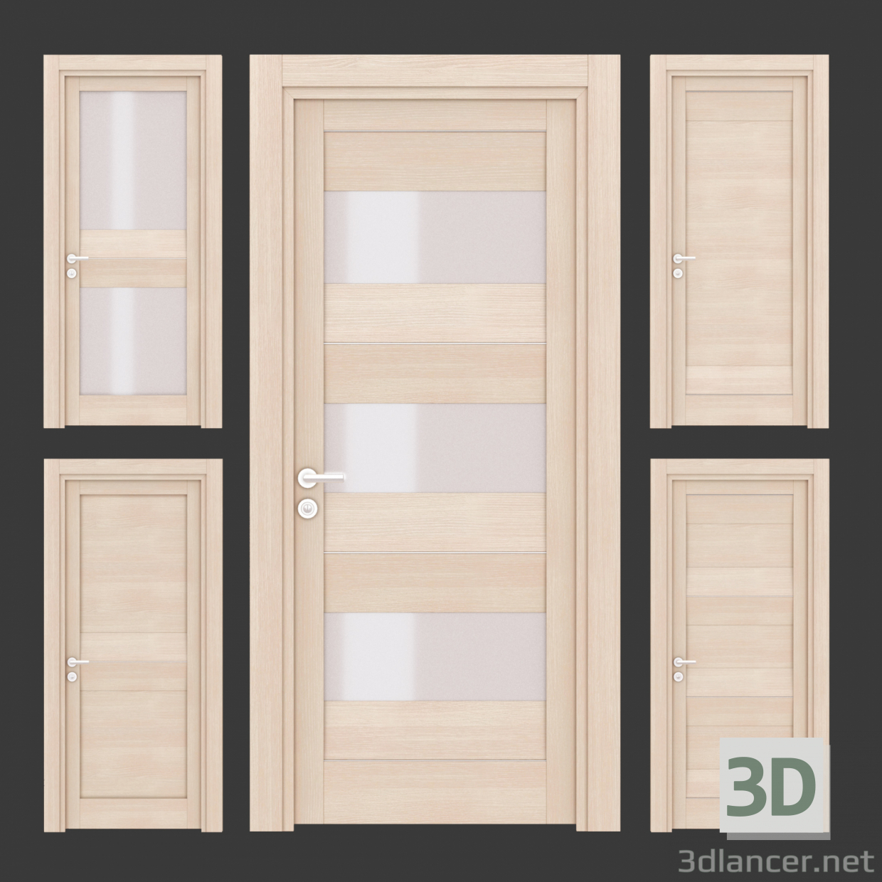 modèle 3D Portes - preview