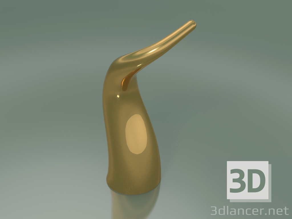 3d model Estatuilla Cerámica Corno (H 120cm, Oro) - vista previa