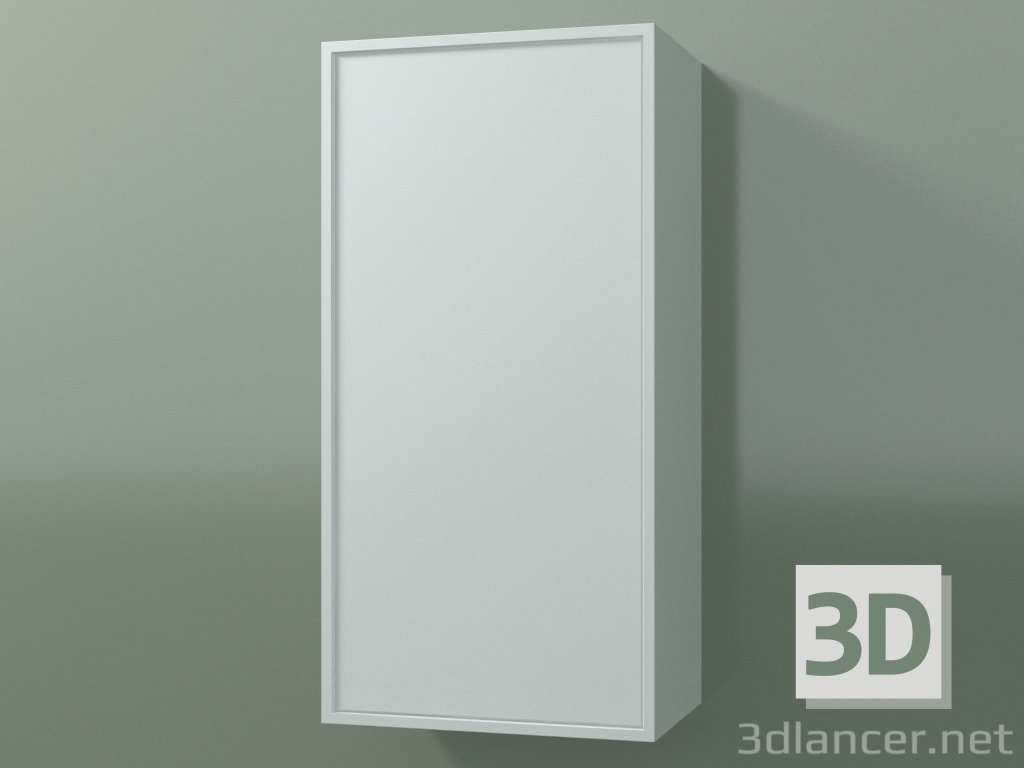 modello 3D Pensile con 1 anta (8BUBBCD01, 8BUBBCS01, Glacier White C01, L 36, P 24, H 72 cm) - anteprima