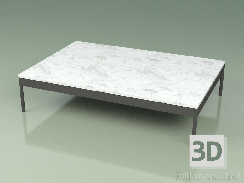 3d model Mesa de centro 355 (Metal Ahumado, Mármol de Carrara) - vista previa