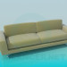 3d model Sofa on metal legs - preview