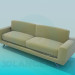 3d model Sofa on metal legs - preview