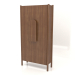 3D Modell Garderobe mit kurzen Griffen B 01 (800x300x1600, Holzbraun hell) - Vorschau