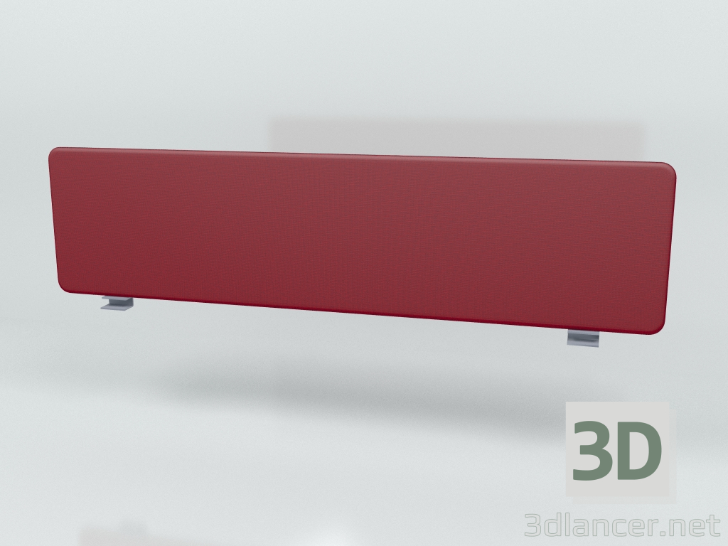 3D Modell Schallschutz Schreibtisch Single Twin ZUT59 (1990x500) - Vorschau