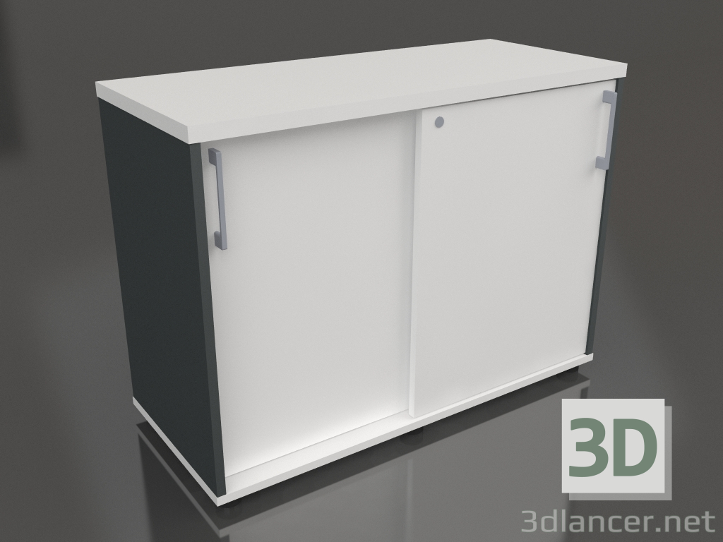 modello 3D Armadio con ante scorrevoli Standard A2P05 (1000x432x740) - anteprima