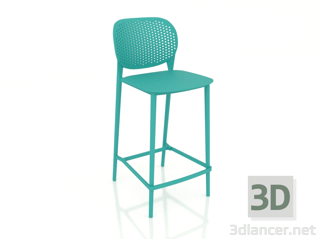 modèle 3D Tabouret de bar PONGO (303-APP1 vague bleue) - preview