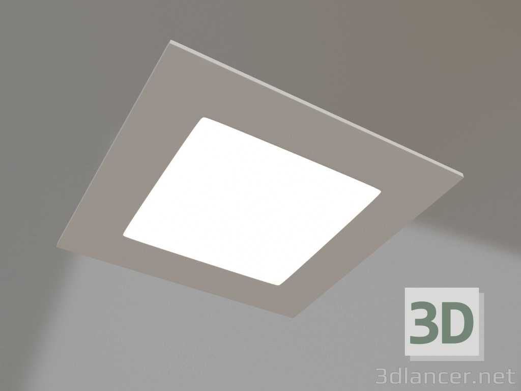 modello 3D Lampada DL-120x120M-9W Bianco Caldo - anteprima