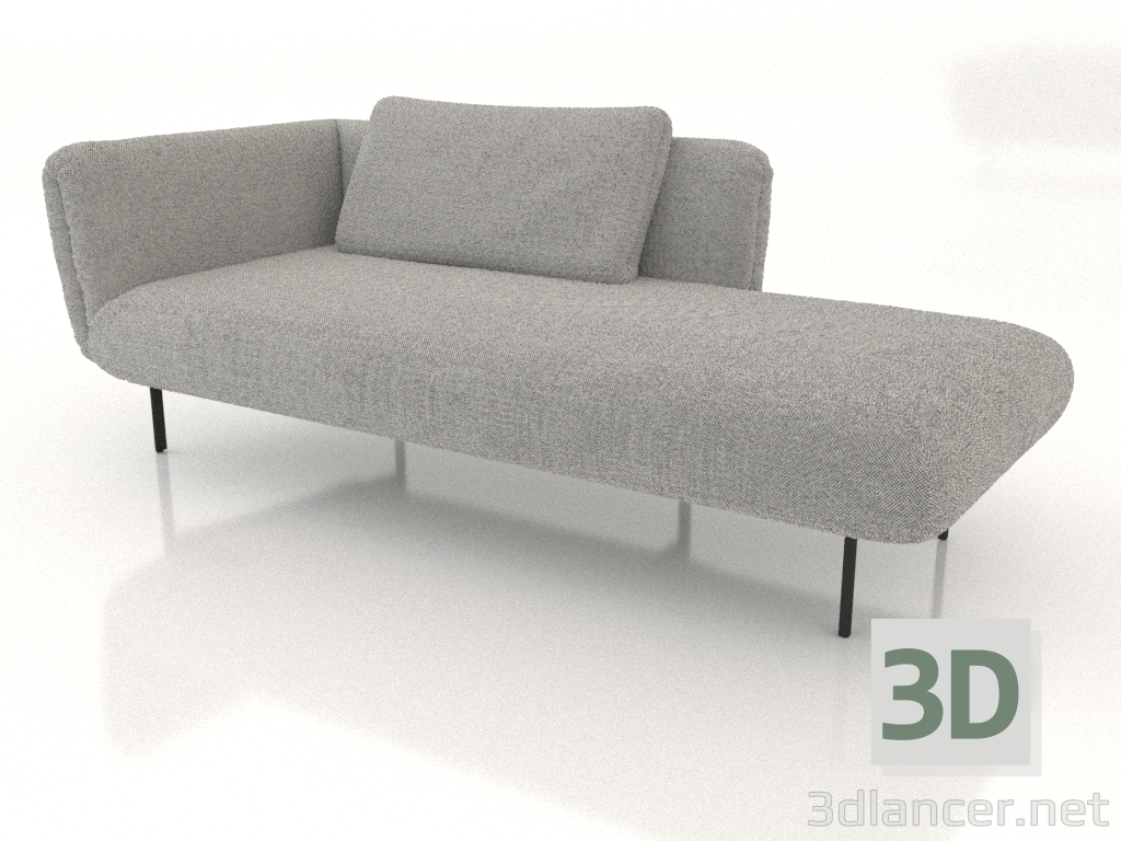 Modelo 3d Chaise longue 190 à esquerda (opção 2) - preview