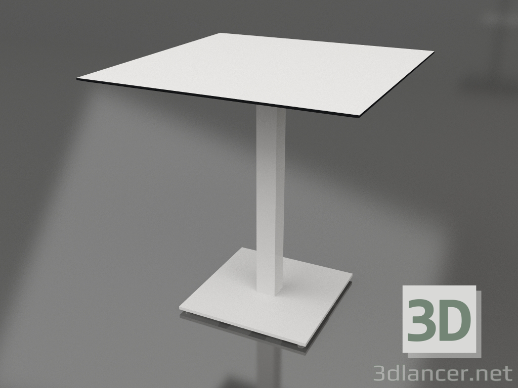 modello 3D Tavolo da pranzo su gamba a colonna 70x70 (Grigio) - anteprima