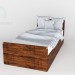 3D Modell Bett Indiana BRW - Vorschau