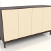 Modelo 3d Móvel de TV FARGO com fachadas fresadas 1600x500x950 mm (baunilha, carvalho escuro, opção 4) - preview