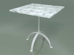 Square dining table (47, White Carrara Marble)