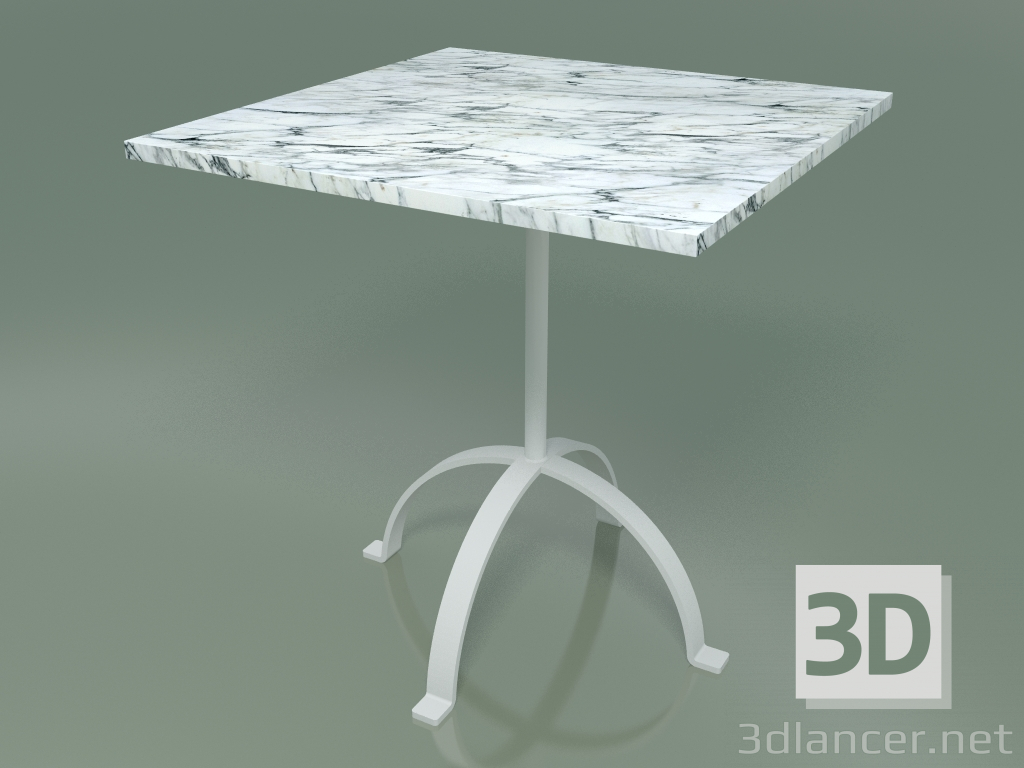 3d model Square dining table (47, White Carrara Marble) - preview