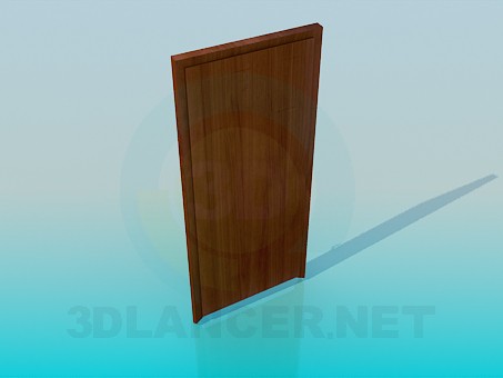 3d model Wooden door - preview