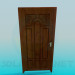 3d model Wooden door - preview