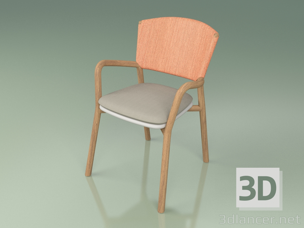 3D modeli Sandalye 061 (Turuncu, Poliüretan Reçine Gri) - önizleme