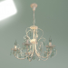 3d model Suspension chandelier 3305-5 (white with gold - clear crystal Strotskis) - preview