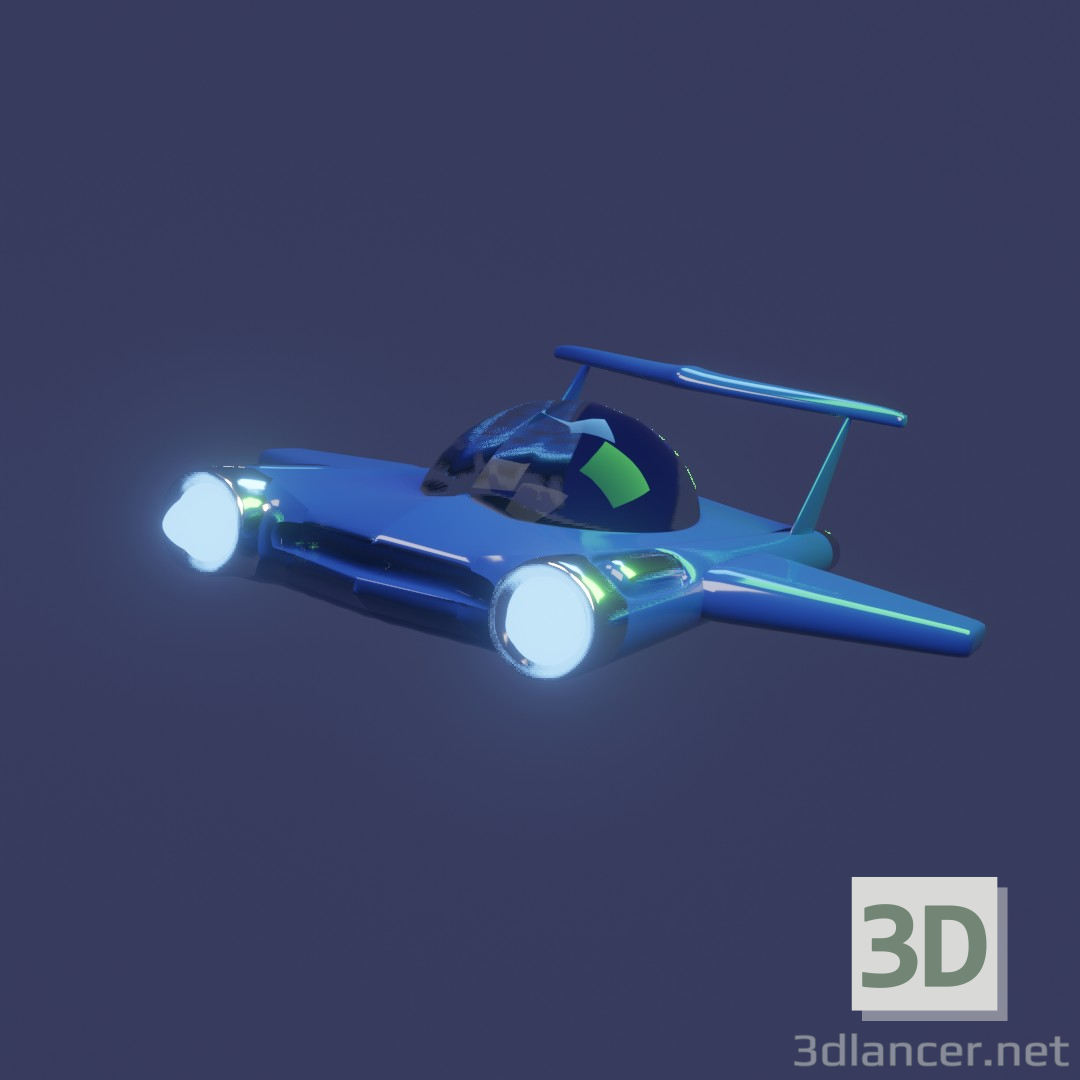 modèle 3D Voiture volante - preview